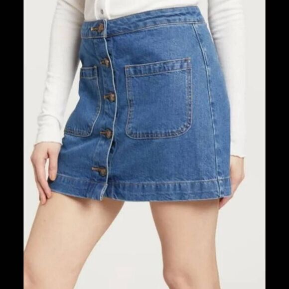 We the Free (Anthropologie) Women's Don't Get Me Wrong Denim Skirt Size 24. - Picture 1 of 11